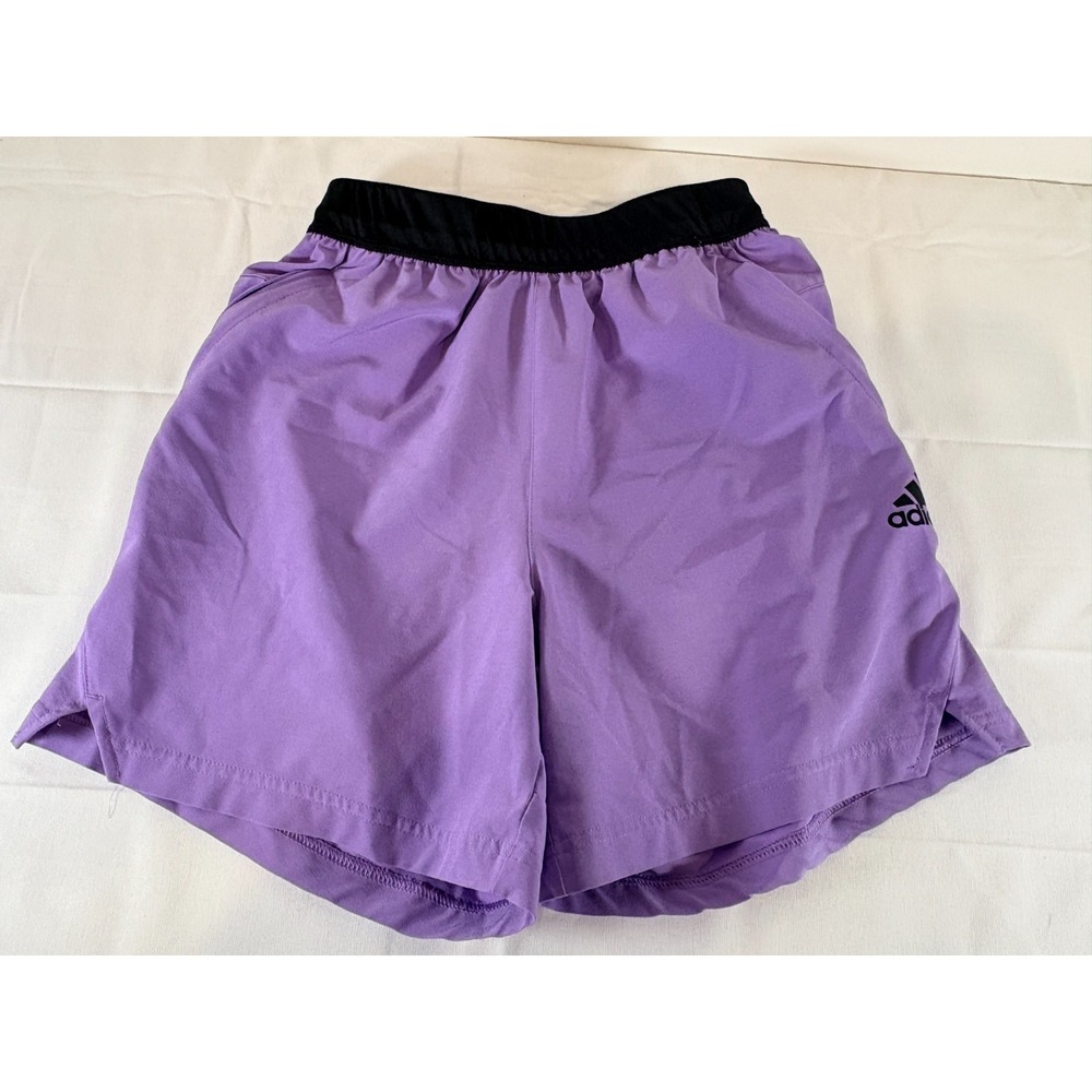 Women's‎ Adidas Purple with Black Waistband Running Shorts XS